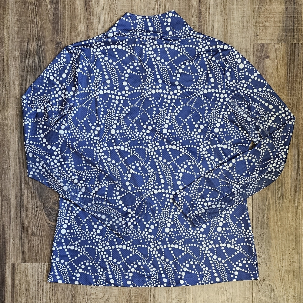 EUC Gottex Kate Mock Neck Half Zip Long Sleeve Top - Picture 2 of 7